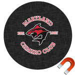 Maryland Camaro Club Logo Round Car Magnet - 6"