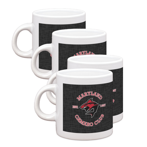 Custom Maryland Camaro Club Logo Single Shot Espresso Cups - Set of 4