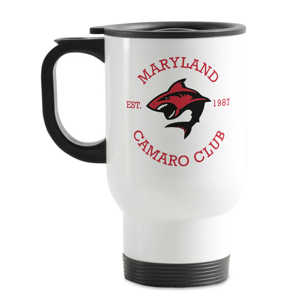 Custom Maryland Camaro Club Logo Stainless Steel Travel Mug with Handle