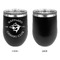 Maryland Camaro Club Logo Stainless Wine Tumblers - Black - Single Sided - Approval