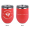 Maryland Camaro Club Logo Stainless Wine Tumblers - Coral - Double Sided - Approval