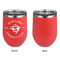 Maryland Camaro Club Logo Stainless Wine Tumblers - Coral - Single Sided - Approval