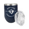 Maryland Camaro Club Logo Stainless Wine Tumblers - Navy - Double Sided - Alt View