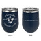 Maryland Camaro Club Logo Stainless Wine Tumblers - Navy - Double Sided - Approval