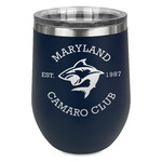 Maryland Camaro Club Logo Stemless Stainless Steel Wine Tumbler - Navy - Double-Sided