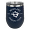 Maryland Camaro Club Logo Stainless Wine Tumblers - Navy - Double Sided - Front