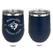 Maryland Camaro Club Logo Stainless Wine Tumblers - Navy - Single Sided - Approval