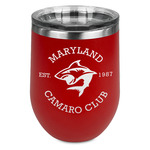 Maryland Camaro Club Logo Stemless Stainless Steel Wine Tumbler - Red - Double-Sided