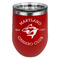 Maryland Camaro Club Logo Stainless Wine Tumblers - Red - Double Sided - Front