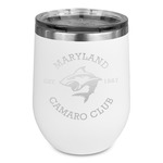 Maryland Camaro Club Logo Stemless Stainless Steel Wine Tumbler - White - Double-Sided