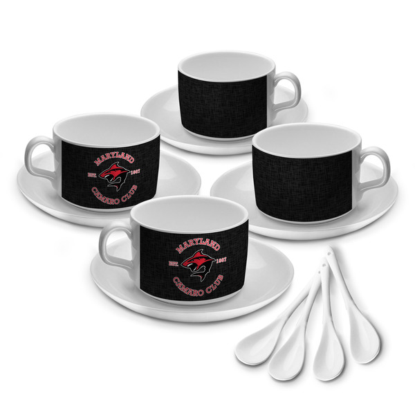 Custom Maryland Camaro Club Logo Tea Cups - Set of 4