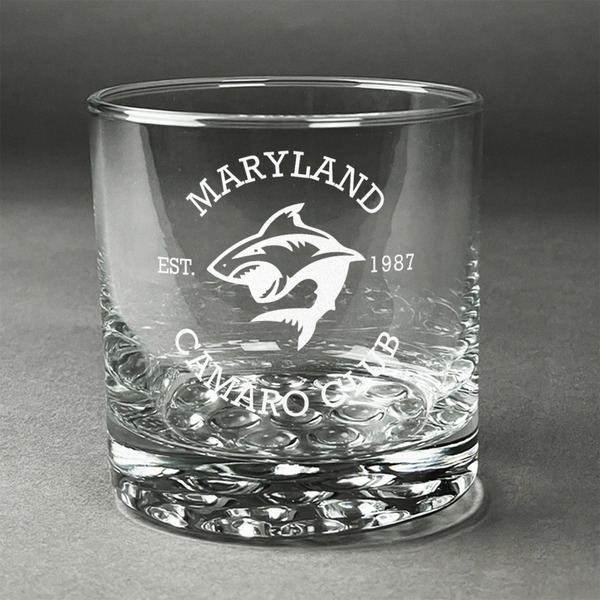 Custom Maryland Camaro Club Logo Whiskey Glass - Engraved - Single