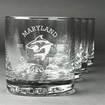 Maryland Camaro Club Logo Whiskey Glasses - Engraved - Set of 4