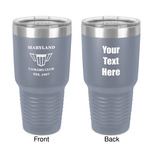 Maryland Camaro Club Logo2 30 oz Stainless Steel Tumbler - Grey - Double-Sided