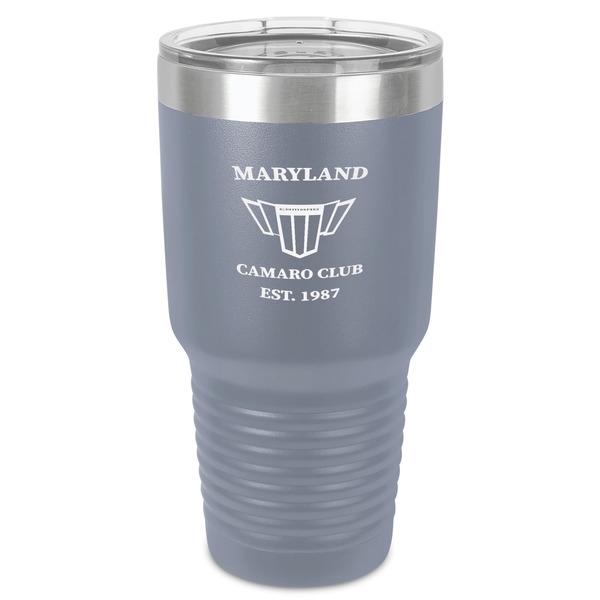 Custom Maryland Camaro Club Logo2 30 oz Stainless Steel Tumbler - Grey - Single-Sided