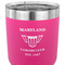 Maryland Camaro Club Logo2 30 oz Stainless Steel Ringneck Tumbler - Pink - CLOSE UP