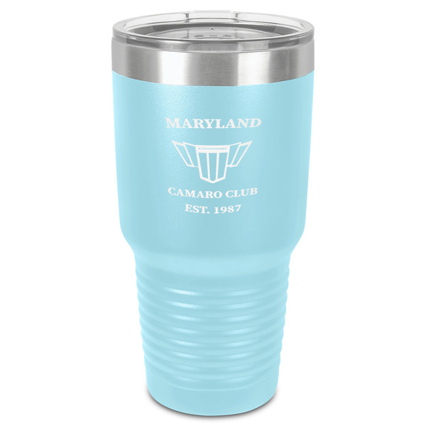 Custom Maryland Camaro Club Logo2 30 oz Stainless Steel Tumbler - Teal - Single-Sided