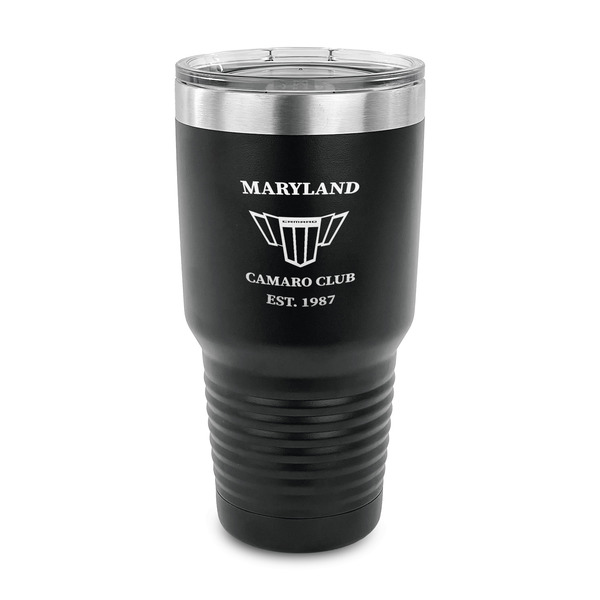 Custom Maryland Camaro Club Logo2 30 oz Stainless Steel Tumbler - Black - Single-Sided