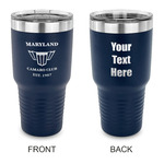 Maryland Camaro Club Logo2 30 oz Stainless Steel Tumbler - Navy - Double-Sided