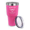 Maryland Camaro Club Logo2 30 oz Stainless Steel Ringneck Tumblers - Pink - LID OFF