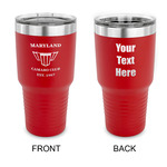 Maryland Camaro Club Logo2 30 oz Stainless Steel Tumbler - Red - Double-Sided