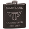 Maryland Camaro Club Logo2 Black Flask - Engraved Front