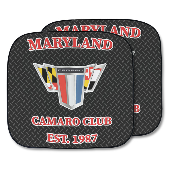 Custom Maryland Camaro Club Logo2 Car Sun Shades - Two Pieces