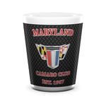 Maryland Camaro Club Logo2 Ceramic Shot Glasses - 1.5 oz - White - Set of 4