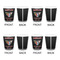 Maryland Camaro Club Logo2 Ceramic Shot Glass - White - Set of 4 - Front & Back