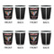 Maryland Camaro Club Logo2 Ceramic Shot Glasses - Two Tone - Set of 4 - Front & Back