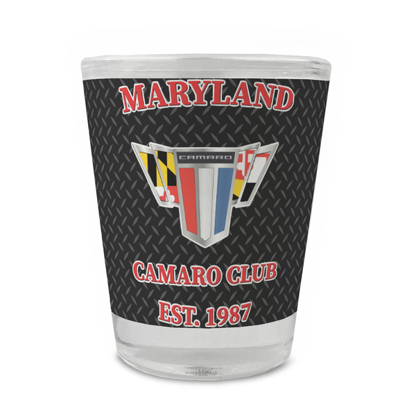 Custom Maryland Camaro Club Logo2 Glass Shot Glasses - 1.5 oz - Set of 4