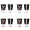 Maryland Camaro Club Logo2 Glass Shot Glass - Standard - Set of 4 - Front & Back