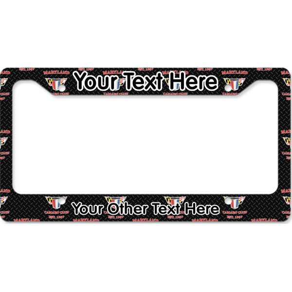 Custom Maryland Camaro Club Logo2 License Plate Frame - Style B