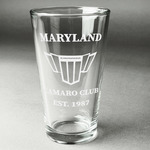 Maryland Camaro Club Logo2 Pint Glass - Laser Engraved - Single