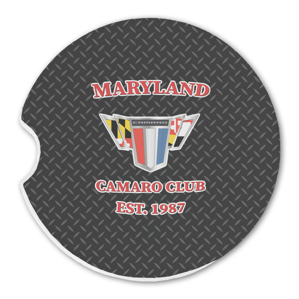 Custom Maryland Camaro Club Logo2 Sandstone Car Coaster - Single