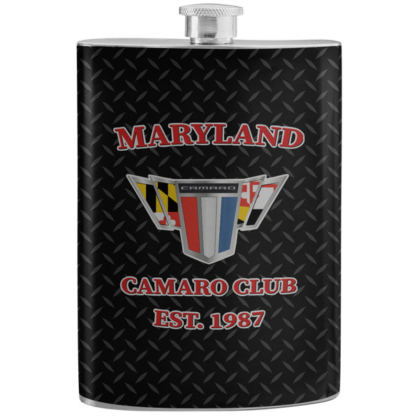 Custom Maryland Camaro Club Logo2 Stainless Steel Flask