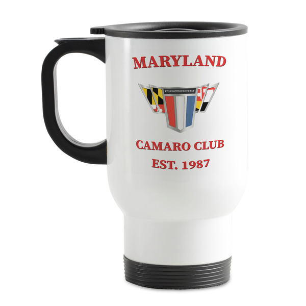 Custom Maryland Camaro Club Logo2 Stainless Steel Travel Mug with Handle