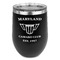 Maryland Camaro Club Logo2 Stainless Wine Tumblers - Black - Double Sided - Front