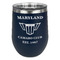 Maryland Camaro Club Logo2 Stainless Wine Tumblers - Navy - Single Sided - Front