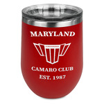 Maryland Camaro Club Logo2 Stemless Stainless Steel Wine Tumbler - Red - Double-Sided