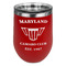 Maryland Camaro Club Logo2 Stainless Wine Tumblers - Red - Double Sided - Front