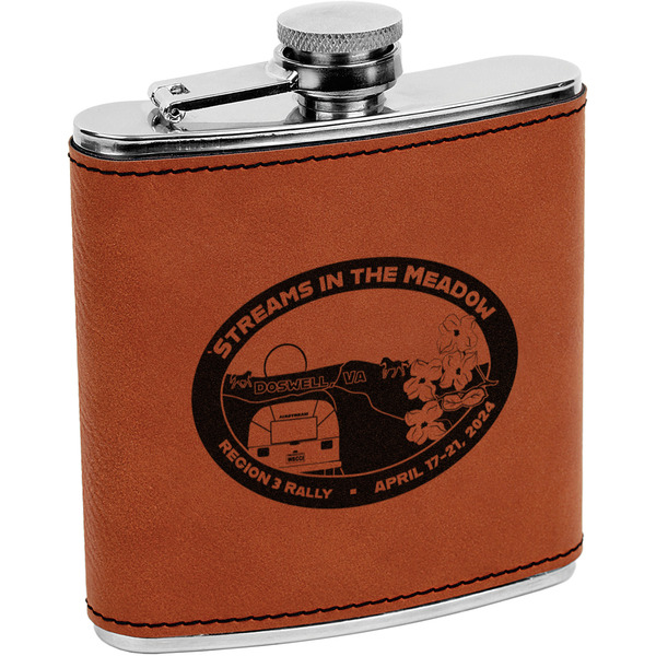 Custom Region 3 - 2024 Rally Leatherette Wrapped Stainless Steel Flask