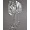 Region 3 - 2024 Rally Engraved Wine Glasses Set of 4 - Front View