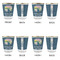 Region 3 - 2024 Rally Glass Shot Glass - Gold Rim - Set of 4 - Front & Back