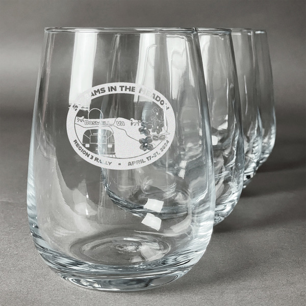 Custom Region 3 - 2024 Rally Stemless Wine Glasses - Laser Engraved- Set of 4