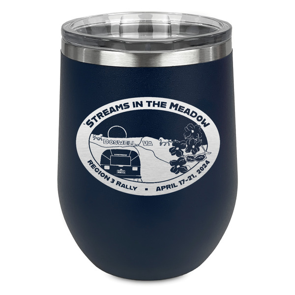 Custom Region 3 - 2024 Rally Stemless Stainless Steel Wine Tumbler - Navy - Double-Sided