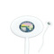 Region 3 - 2024 Rally White Plastic 7" Stir Stick - Oval - Closeup