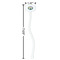 Region 3 - 2024 Rally White Plastic 7" Stir Stick - Oval - Dimensions