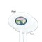 Region 3 - 2024 Rally White Plastic 7" Stir Stick - Single Sided - Oval - Front & Back