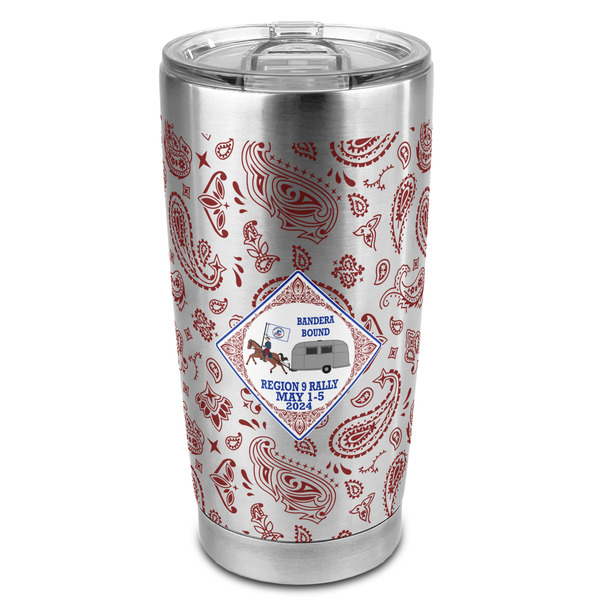 Custom Bandera Region 9 Rally 20oz Stainless Steel Double Wall Tumbler - Full Print